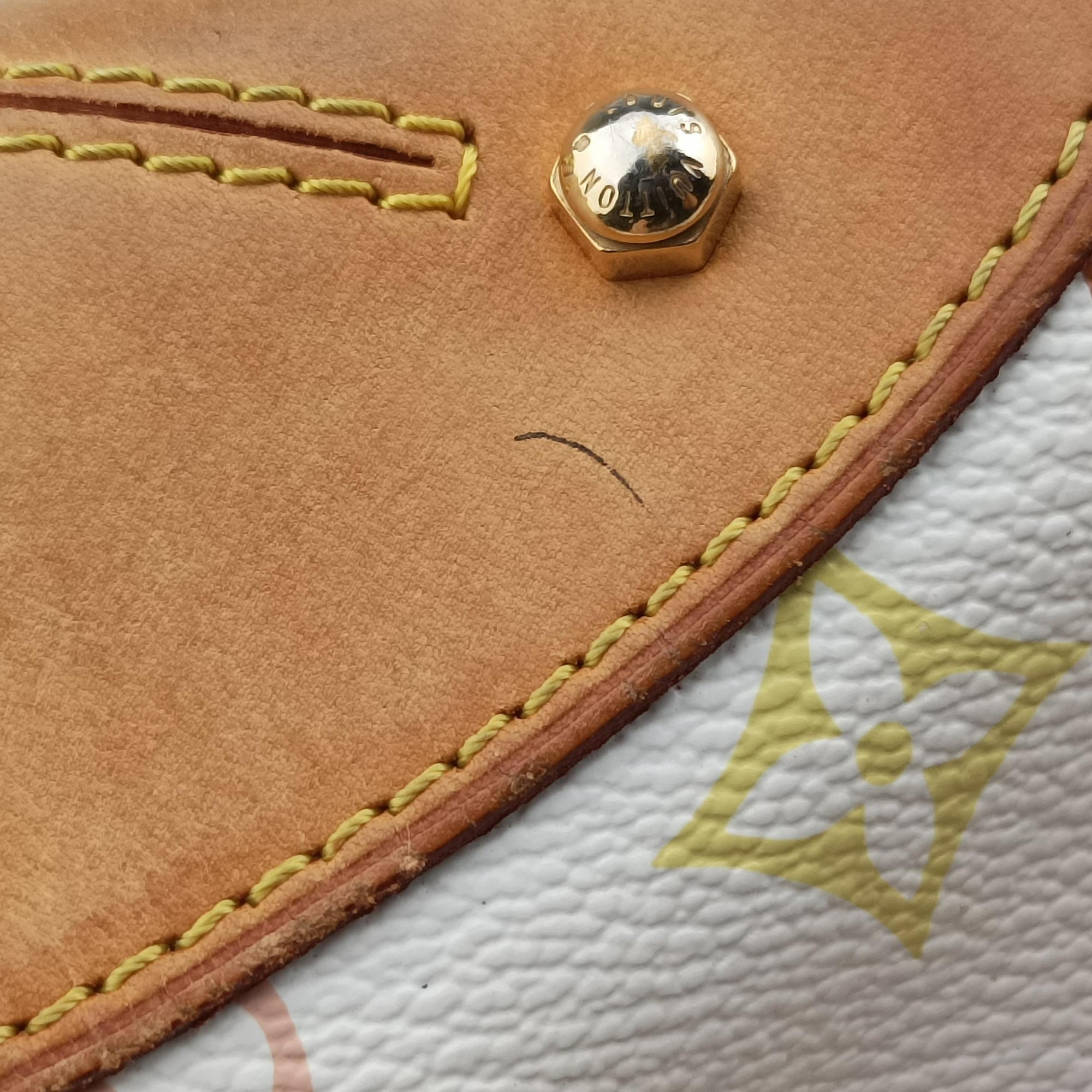 Pre-owned Louis Vuitton CLAUDIA white Monogram Multicolor M40193 shoulderbag | stylenewstar