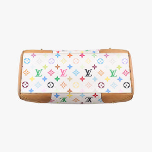 Pre-owned Louis Vuitton CLAUDIA white Monogram Multicolor M40193 shoulderbag | stylenewstar