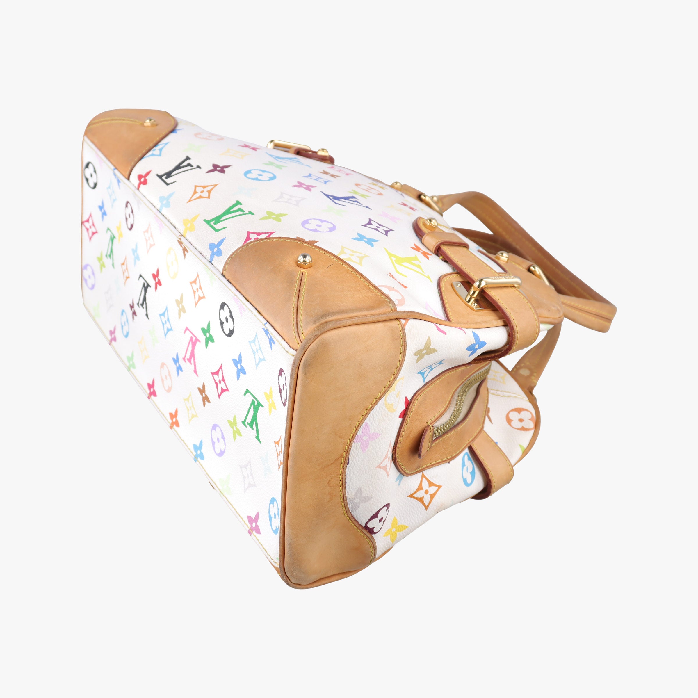 Pre-owned Louis Vuitton CLAUDIA white Monogram Multicolor M40193 shoulderbag | stylenewstar
