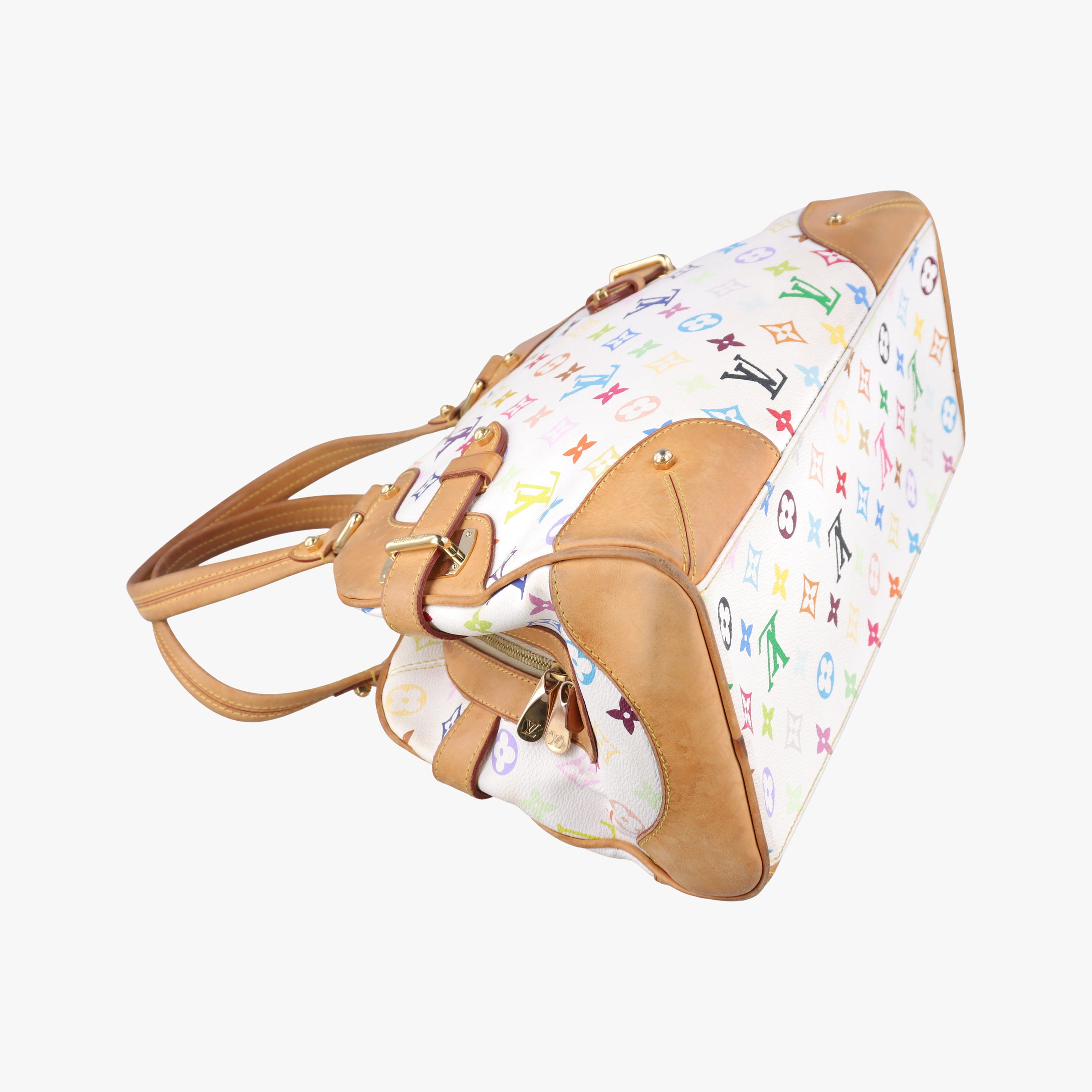 Pre-owned Louis Vuitton CLAUDIA white Monogram Multicolor M40193 shoulderbag | stylenewstar