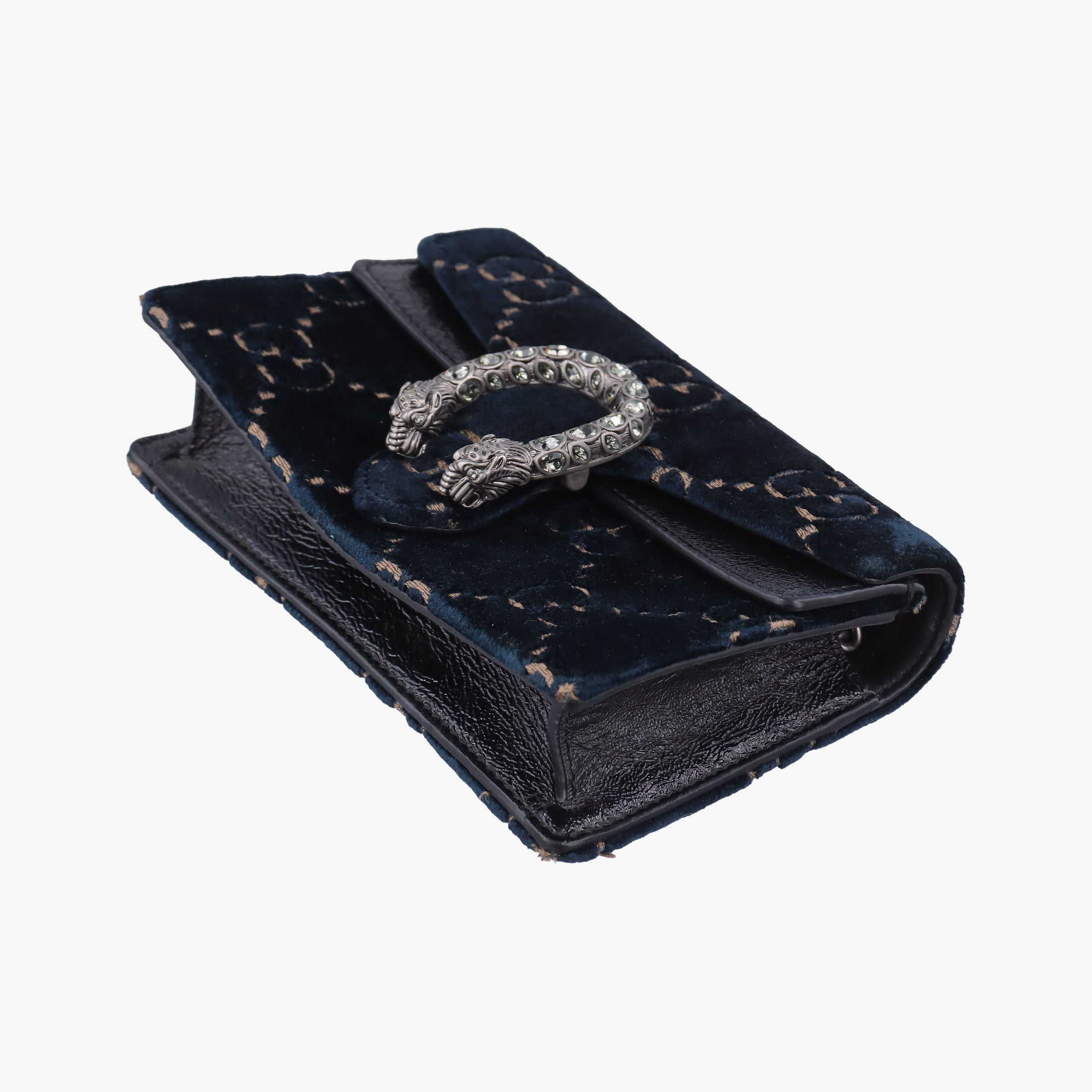 Pre-owned Gucci Dionysus Navy velour 476432 shoulderbag | stylenewstar