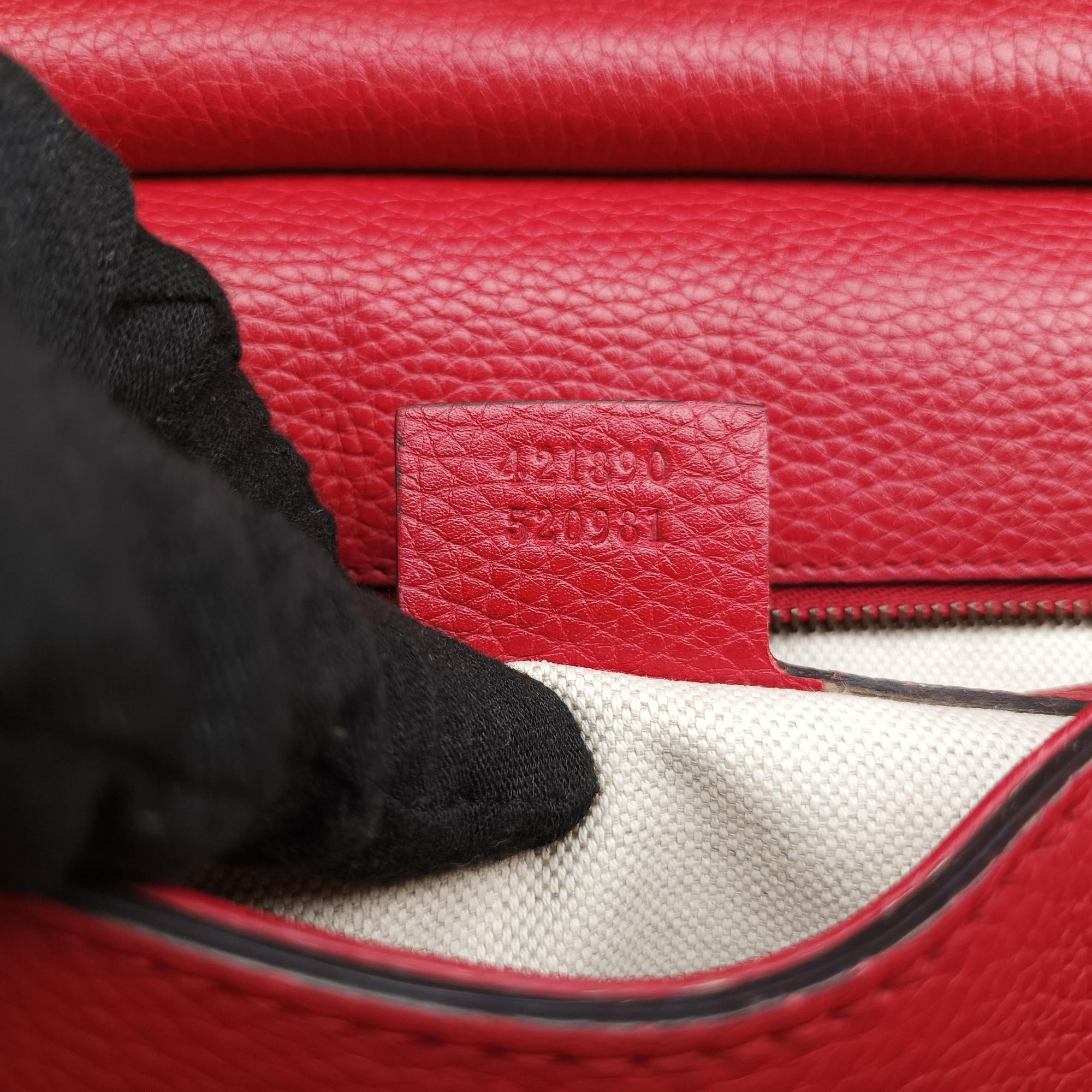 Secondhand Gucci GG Marmont Red Leather 421890 shoulderbag | stylenewstar
