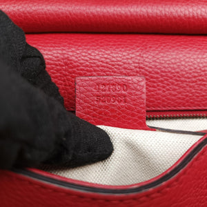 Secondhand Gucci GG Marmont Red Leather 421890 shoulderbag | stylenewstar