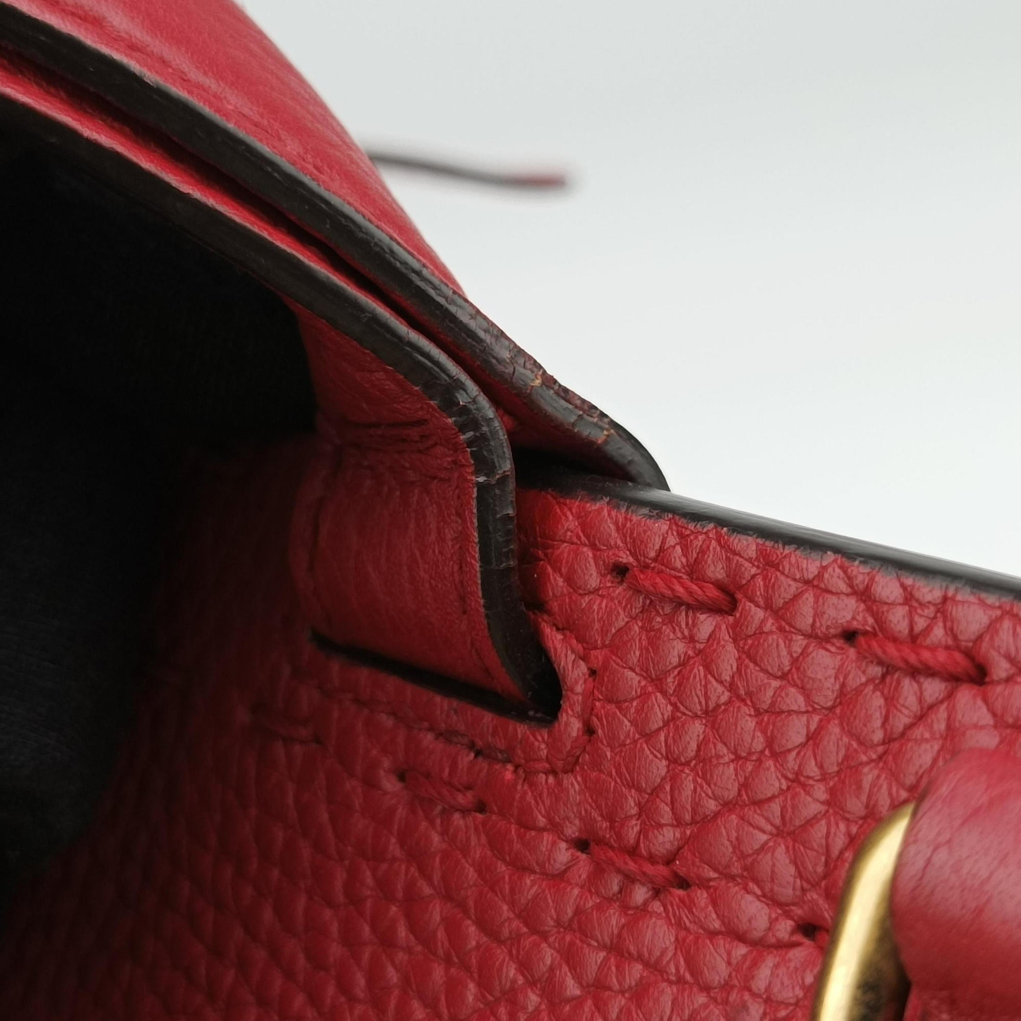 Secondhand Gucci GG Marmont Red Leather 421890 shoulderbag | stylenewstar