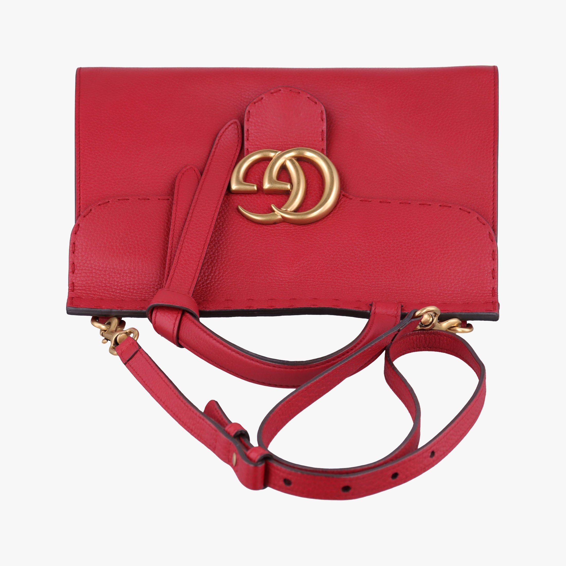 Secondhand Gucci GG Marmont Red Leather 421890 shoulderbag | stylenewstar