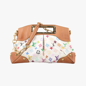 Pre-owned Louis Vuitton JUDY MM white Monogram Multicolor M40255 shoulderbag | stylenewstar