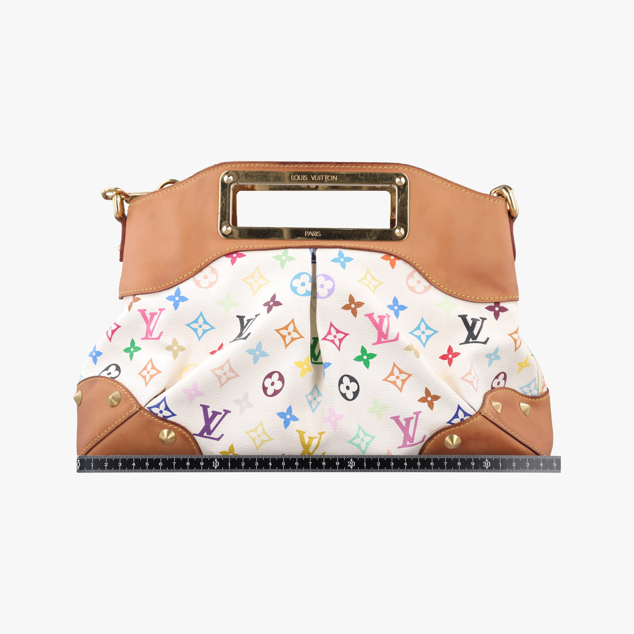 Pre-owned Louis Vuitton JUDY MM white Monogram Multicolor M40255 shoulderbag | stylenewstar