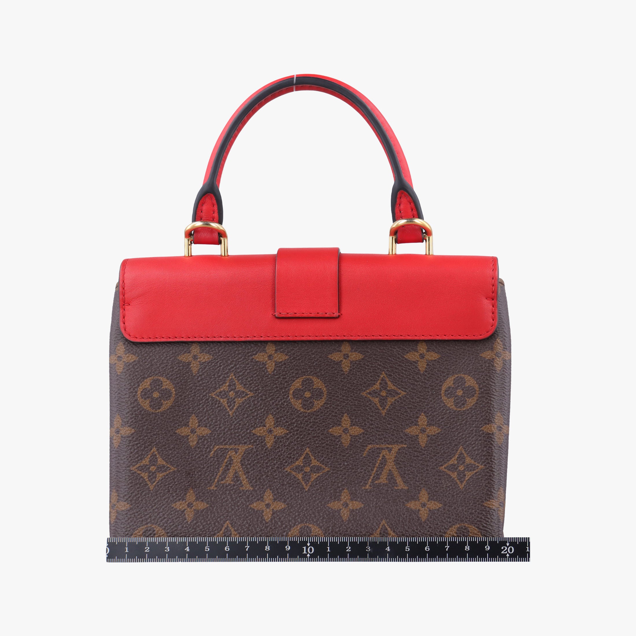 Pre-owned Louis Vuitton Locky BB Monogram/Brown×Coqulicot Monogram canvas×calf leather M44322 shoulderbag | stylenewstar