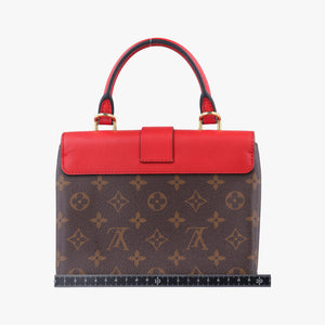 Pre-owned Louis Vuitton Locky BB Monogram/Brown×Coqulicot Monogram canvas×calf leather M44322 shoulderbag | stylenewstar