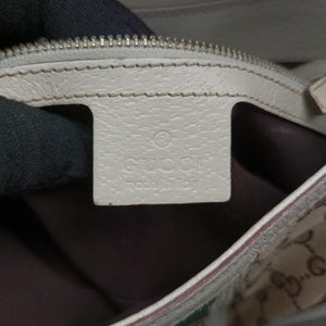 Pre-owned Gucci Web Treasure Flap White×Multicolour Leather×Canvas 145999 shoulderbag | stylenewstar