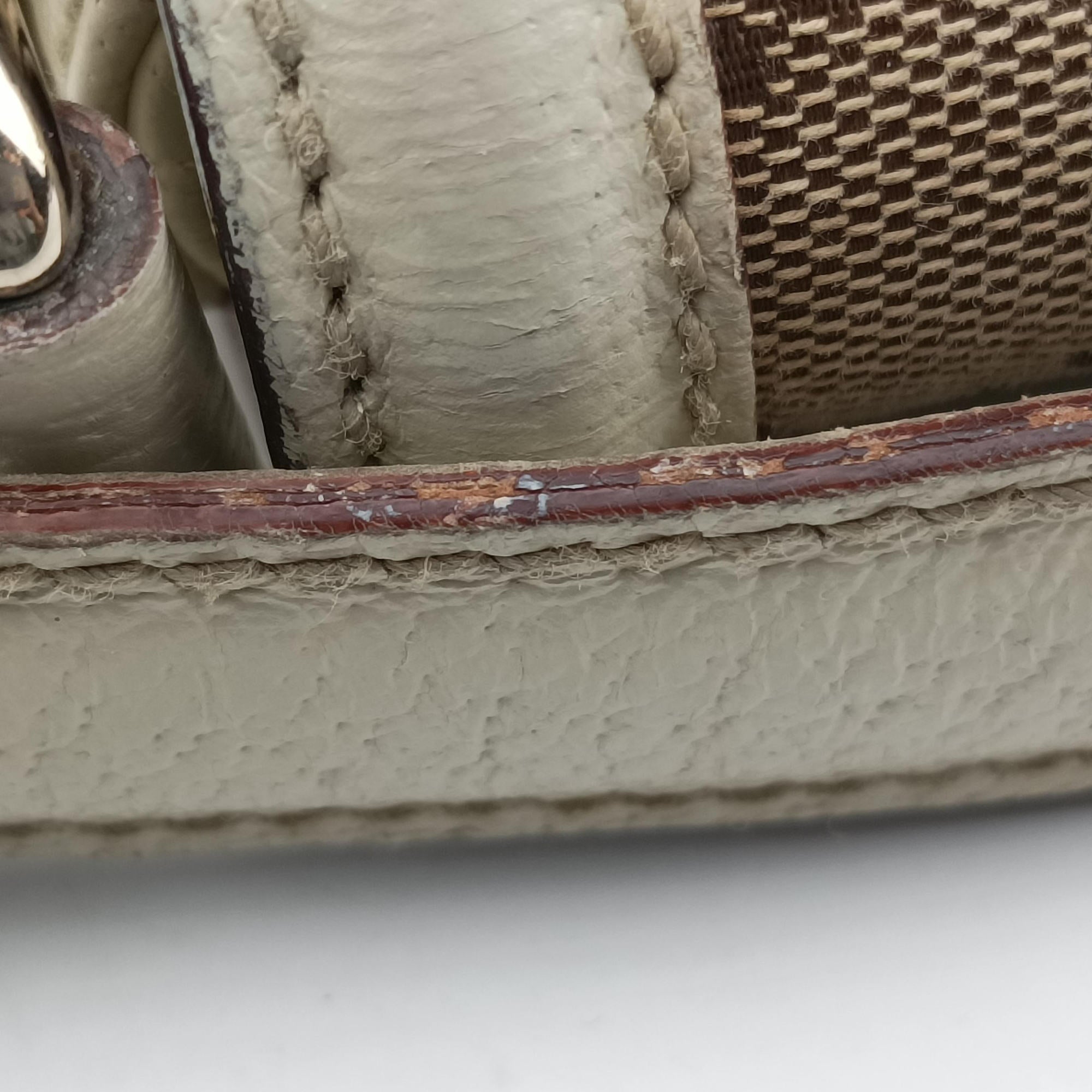Pre-owned Gucci Web Treasure Flap White×Multicolour Leather×Canvas 145999 shoulderbag | stylenewstar