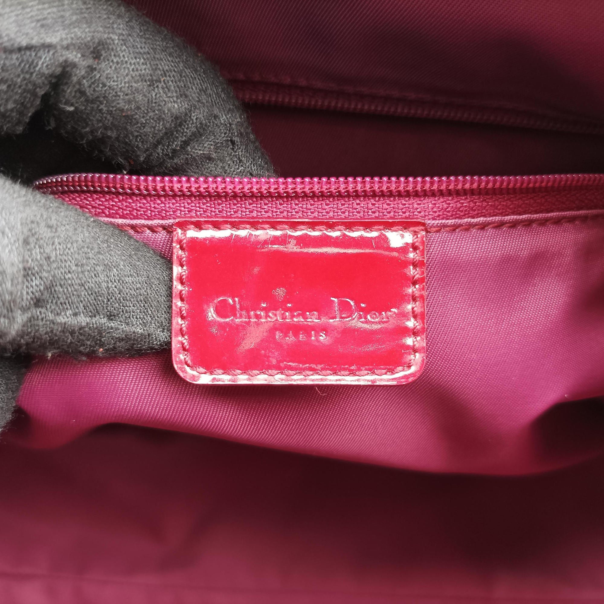 Pre-owned Christian Dior Trotter Monogram Burgundy PVC coated canvas  handbag | stylenewstar