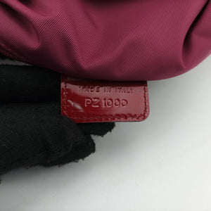 Pre-owned Christian Dior Trotter Monogram Burgundy PVC coated canvas  handbag | stylenewstar