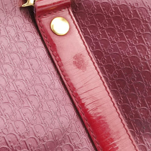 Pre-owned Christian Dior Trotter Monogram Burgundy PVC coated canvas  handbag | stylenewstar