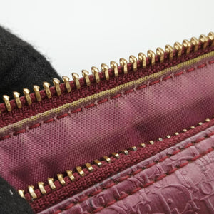 Pre-owned Christian Dior Trotter Monogram Burgundy PVC coated canvas  handbag | stylenewstar
