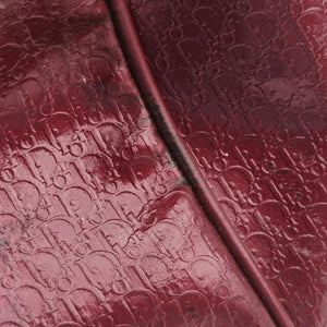 Pre-owned Christian Dior Trotter Monogram Burgundy PVC coated canvas  handbag | stylenewstar