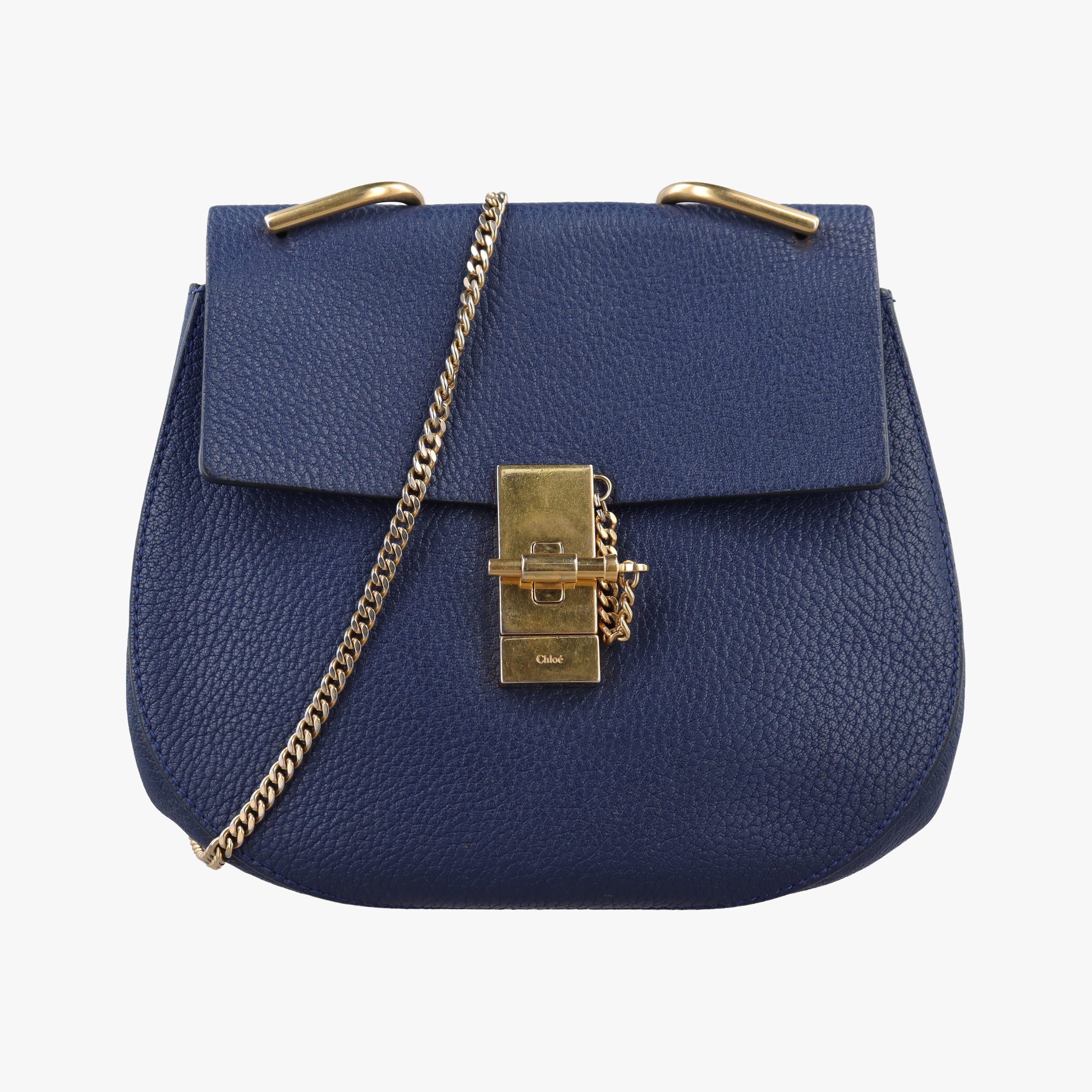 Secondhand Chloe DREW Navy Leather  shoulderbag | stylenewstar