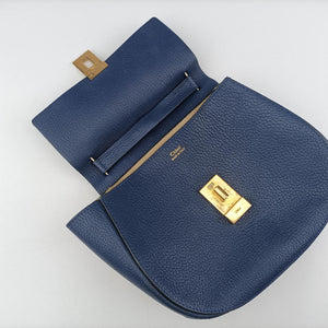 Secondhand Chloe DREW Navy Leather  shoulderbag | stylenewstar