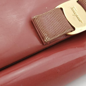 Secondhand Ferragamo Ginny Vara Red Leather  shoulderbag | stylenewstar