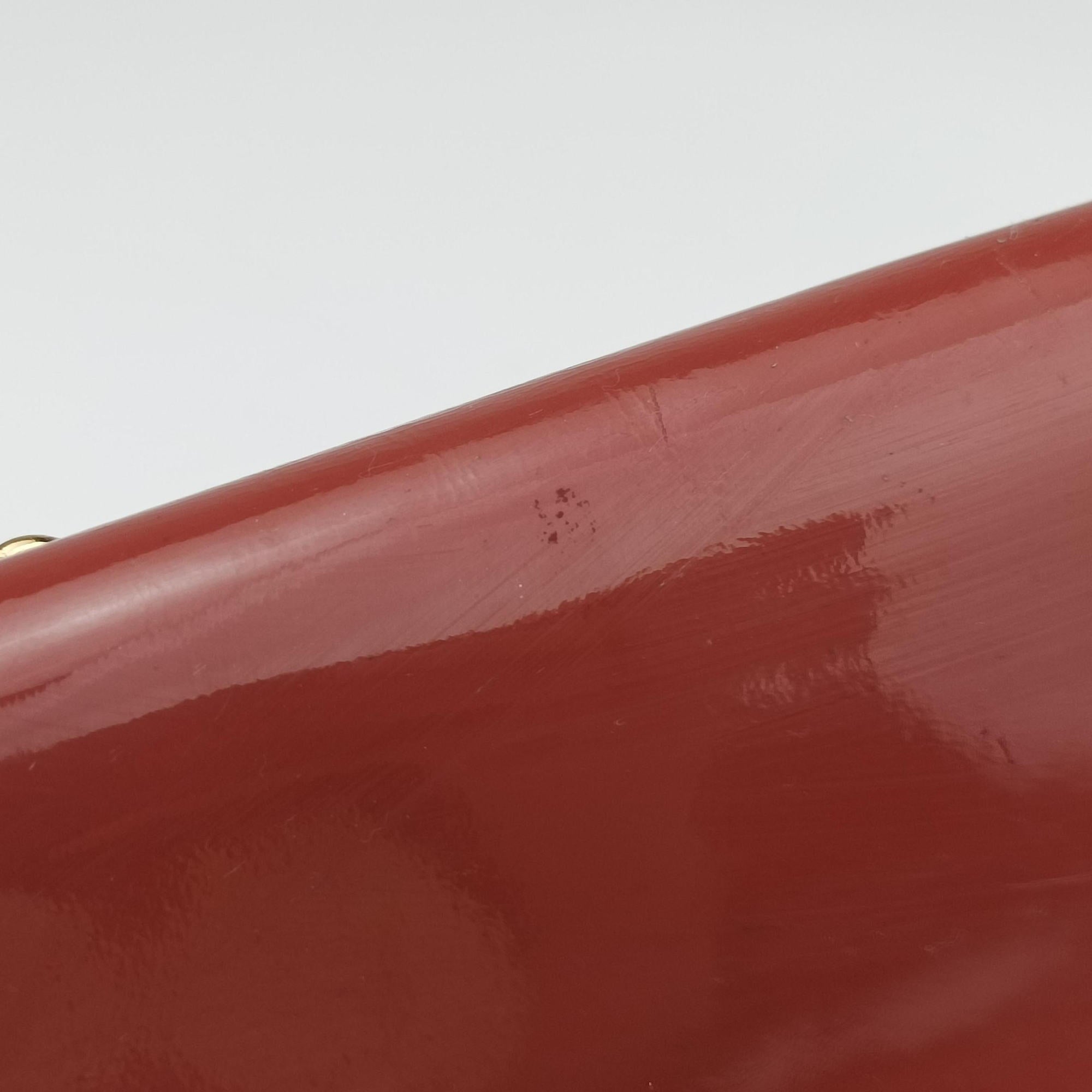Secondhand Ferragamo Ginny Vara Red Leather  shoulderbag | stylenewstar