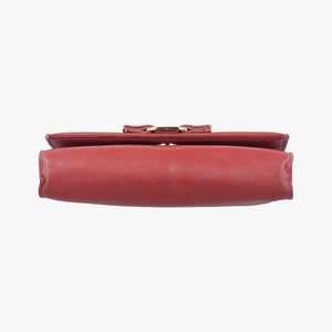 Secondhand Ferragamo Ginny Vara Red Leather  shoulderbag | stylenewstar