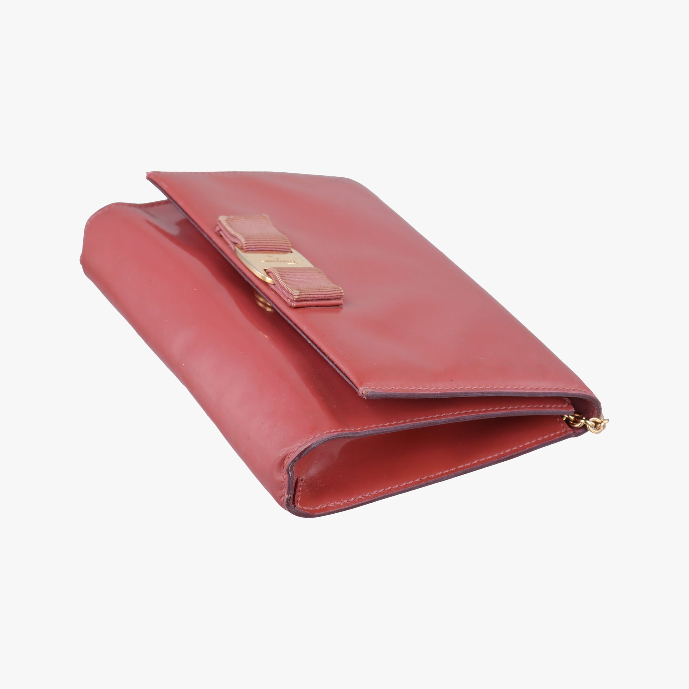 Secondhand Ferragamo Ginny Vara Red Leather  shoulderbag | stylenewstar