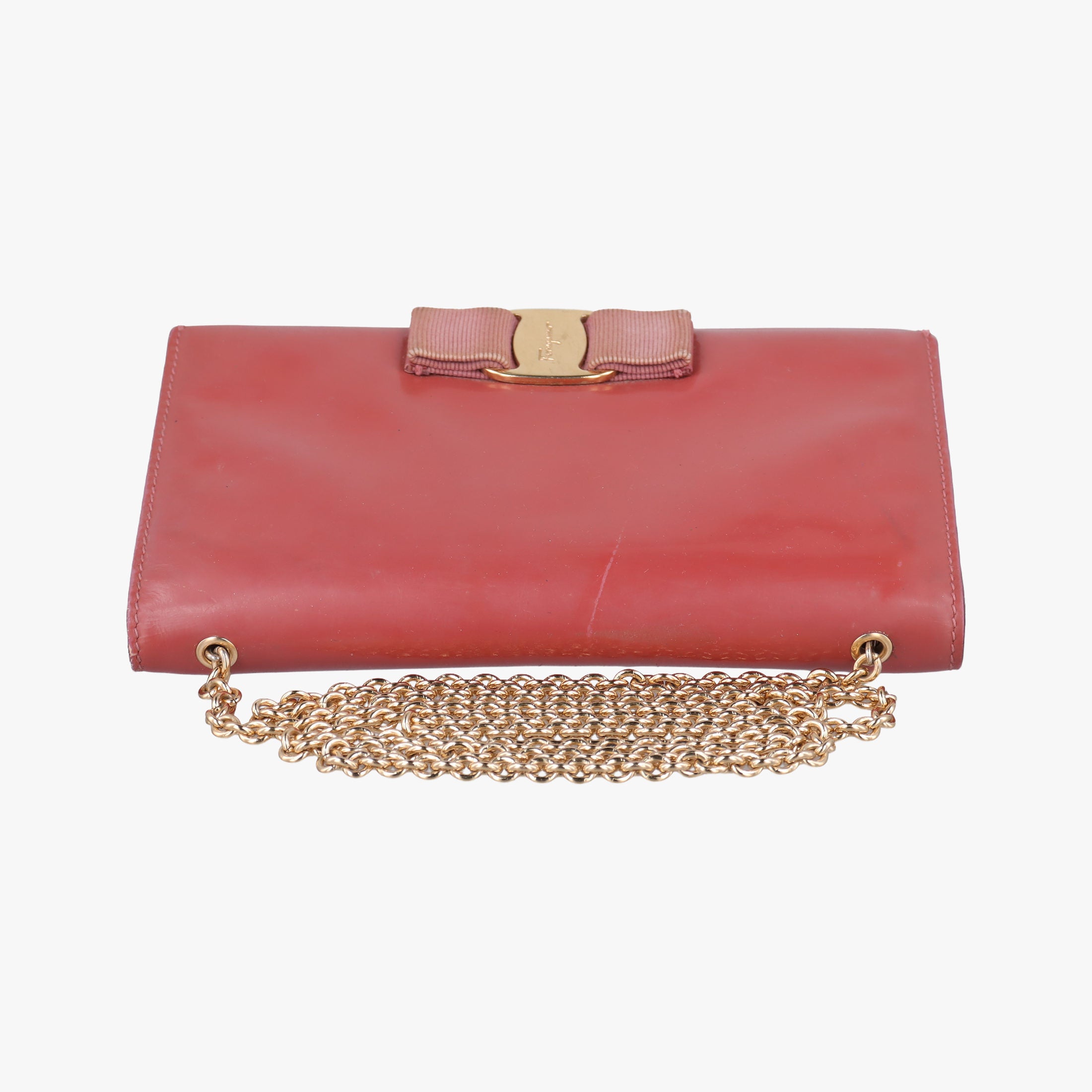 Secondhand Ferragamo Ginny Vara Red Leather  shoulderbag | stylenewstar