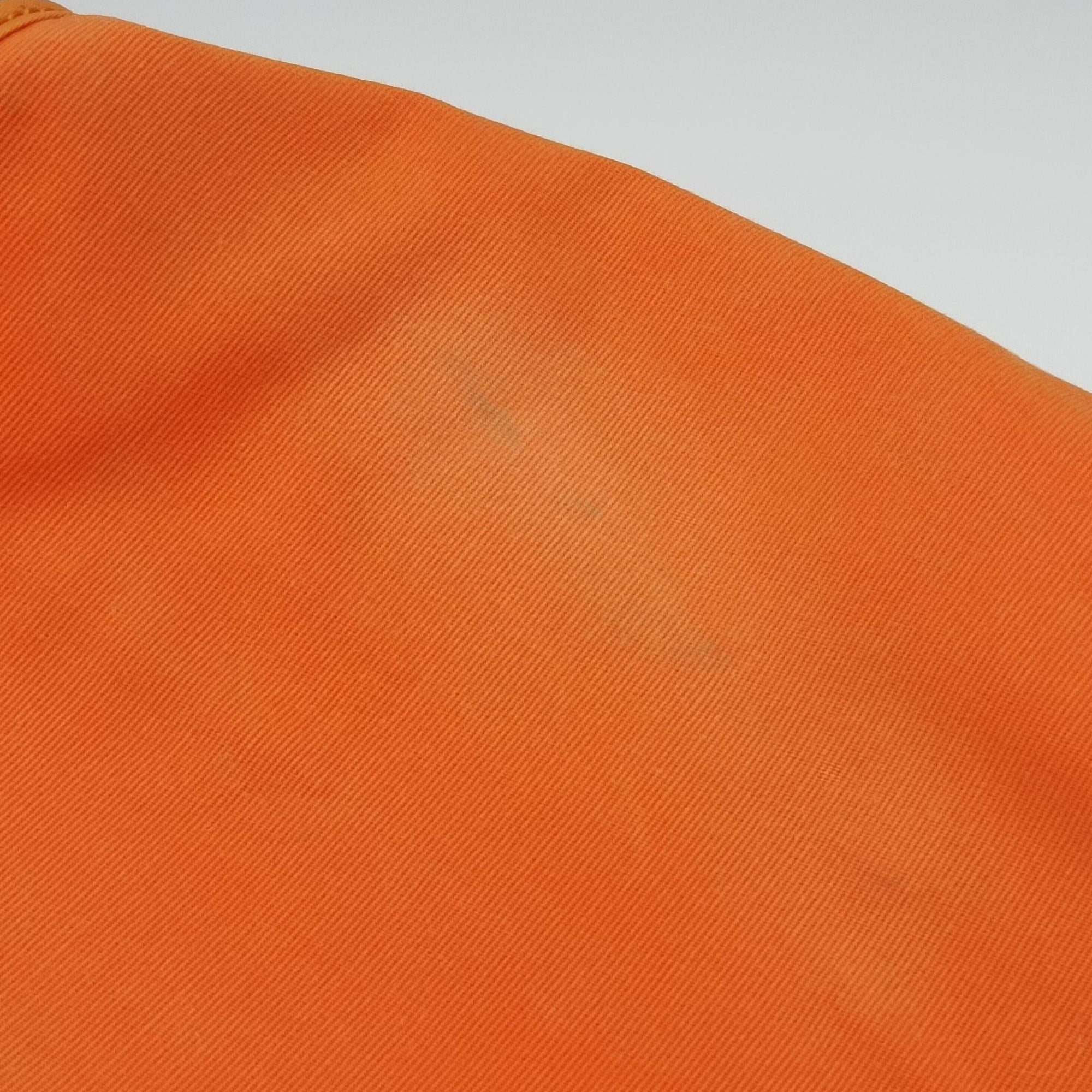 Pre-owned Hermes Cabag Elan Orange Toile Officier × Leather  shoulderbag | stylenewstar
