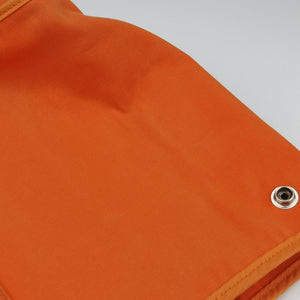 Pre-owned Hermes Cabag Elan Orange Toile Officier × Leather  shoulderbag | stylenewstar