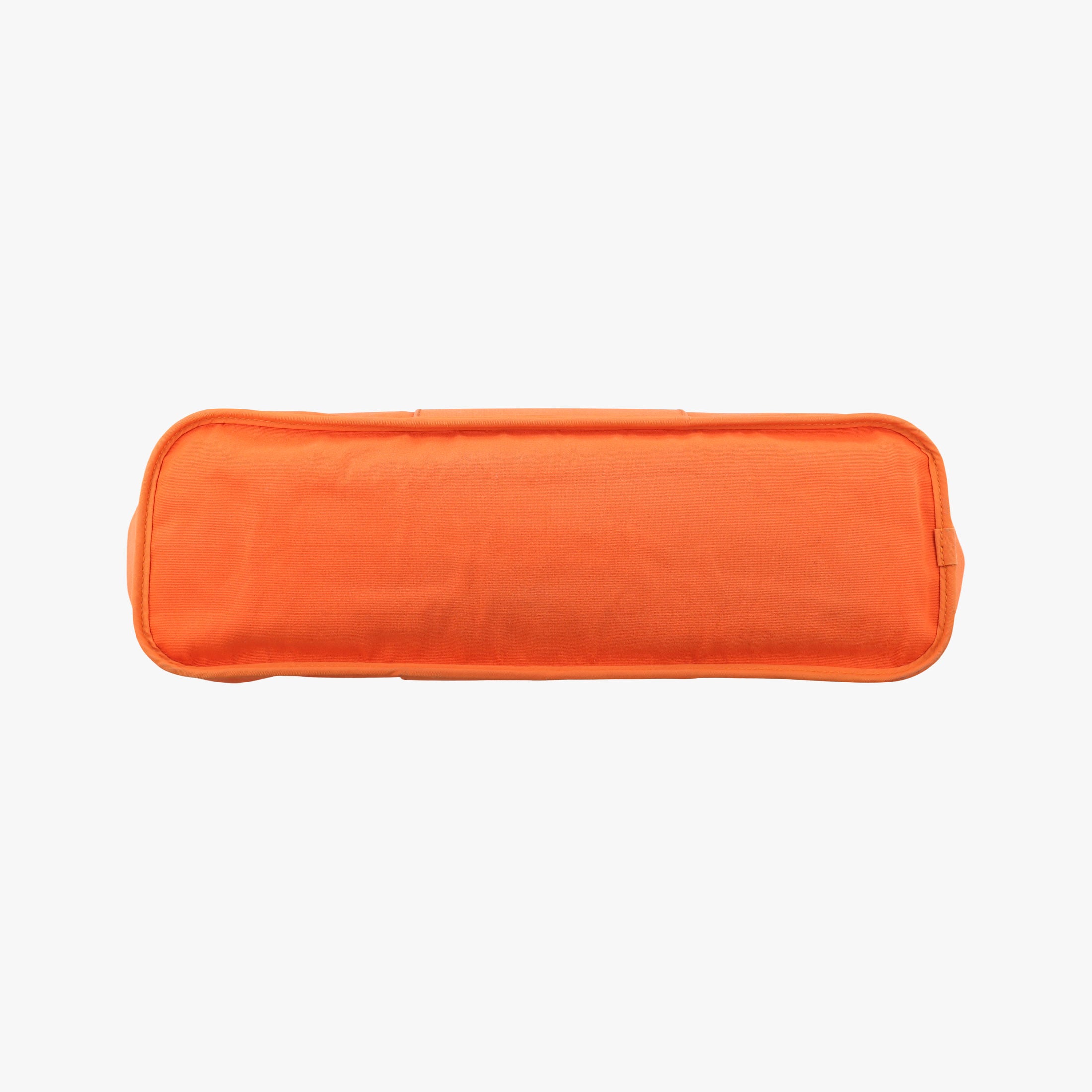 Pre-owned Hermes Cabag Elan Orange Toile Officier × Leather  shoulderbag | stylenewstar