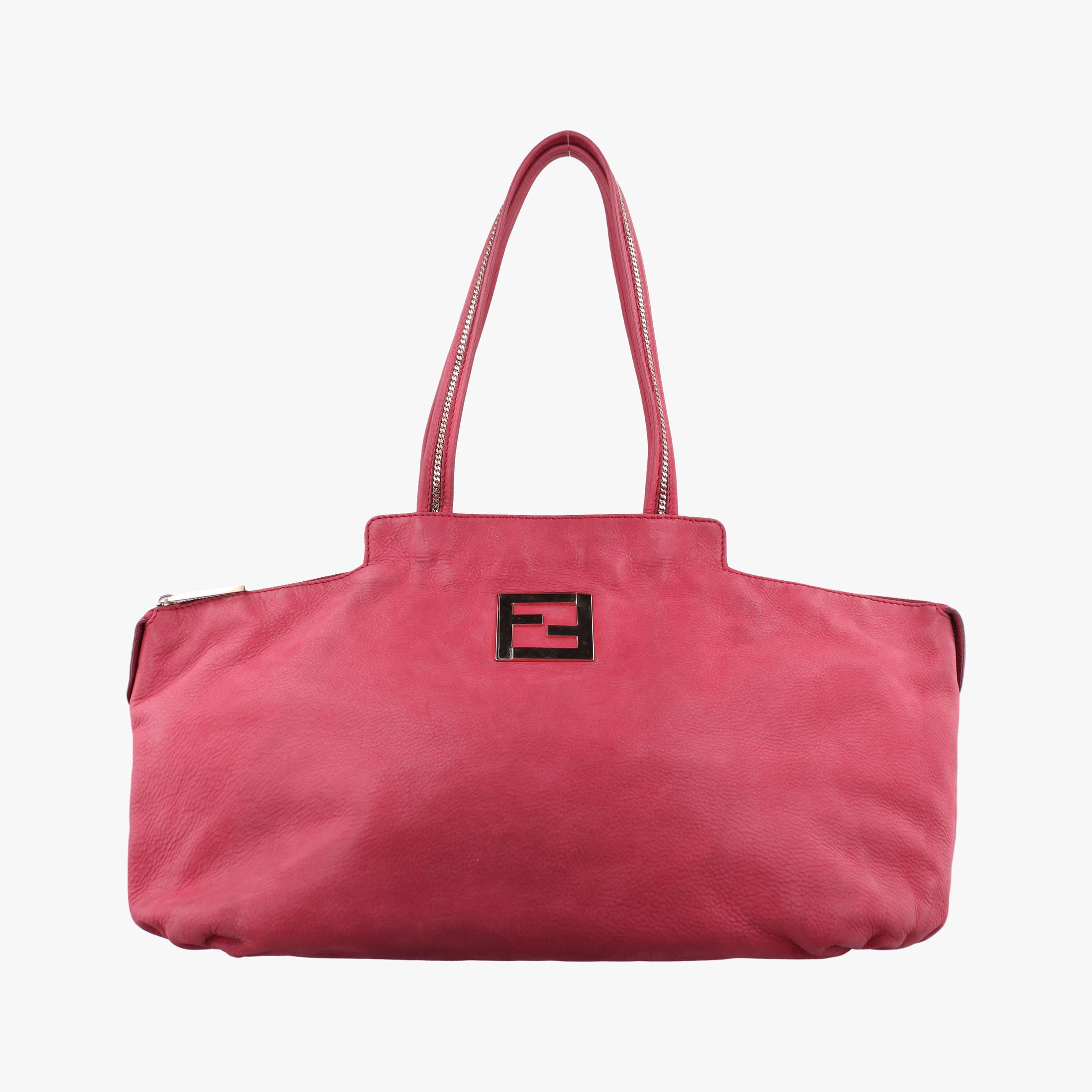 Secondhand Fendi Lampo FF Logo Red Leather 8BR636 shoulderbag | stylenewstar