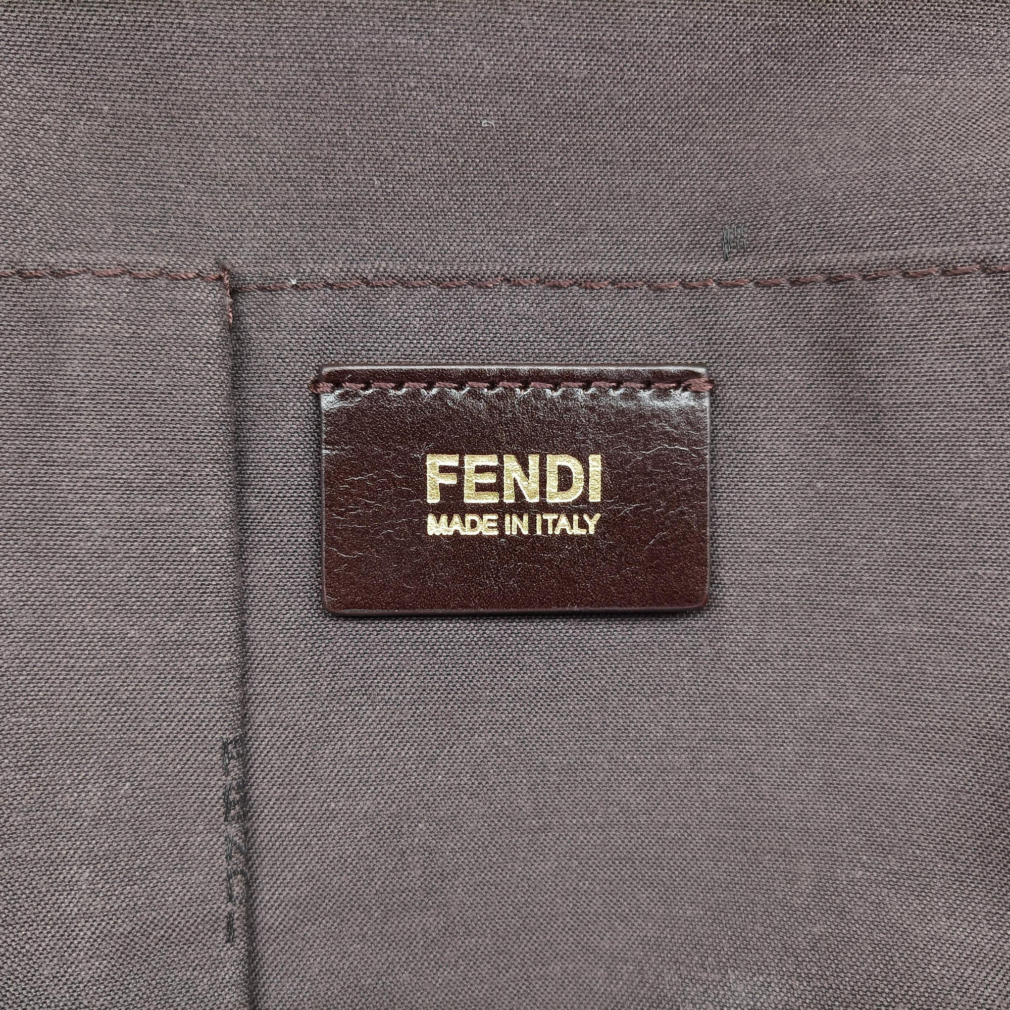 Secondhand Fendi Lampo FF Logo Red Leather 8BR636 shoulderbag | stylenewstar