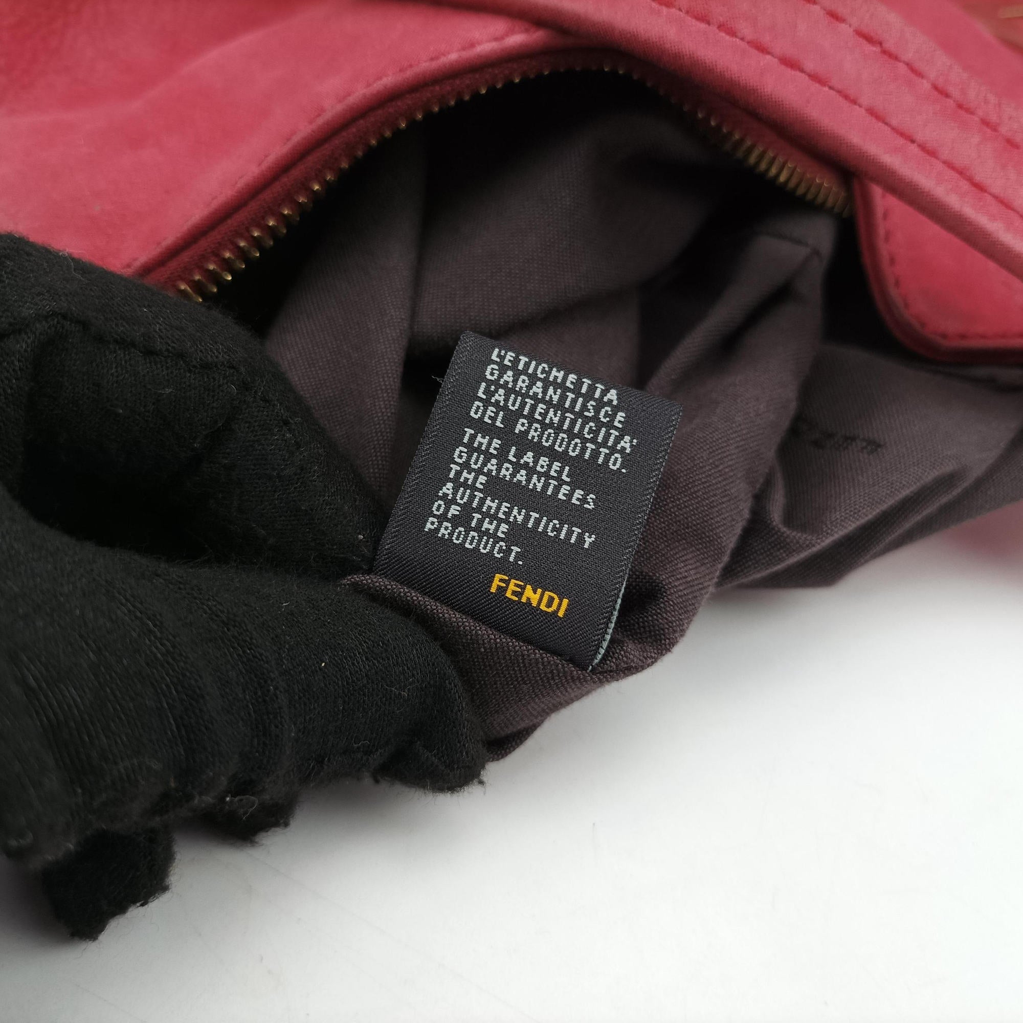 Secondhand Fendi Lampo FF Logo Red Leather 8BR636 shoulderbag | stylenewstar