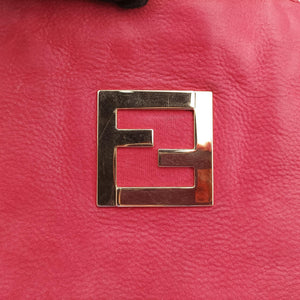 Secondhand Fendi Lampo FF Logo Red Leather 8BR636 shoulderbag | stylenewstar