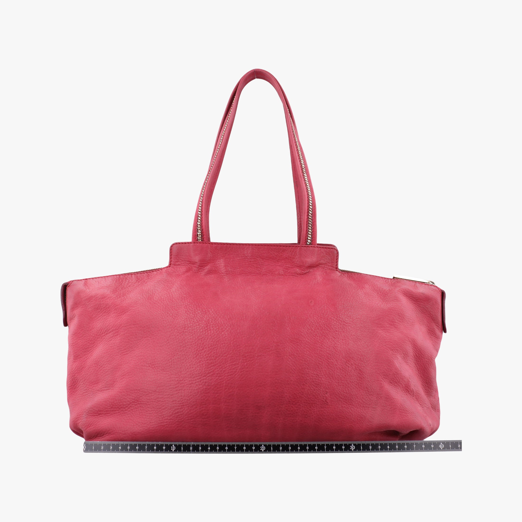 Secondhand Fendi Lampo FF Logo Red Leather 8BR636 shoulderbag | stylenewstar