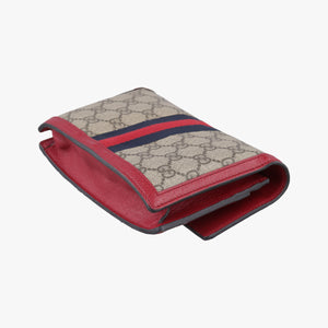 Pre-owned Gucci Queen Margaret Beige×Red×Navy PVC coated canvas×leather 476079 shoulderbag | stylenewstar