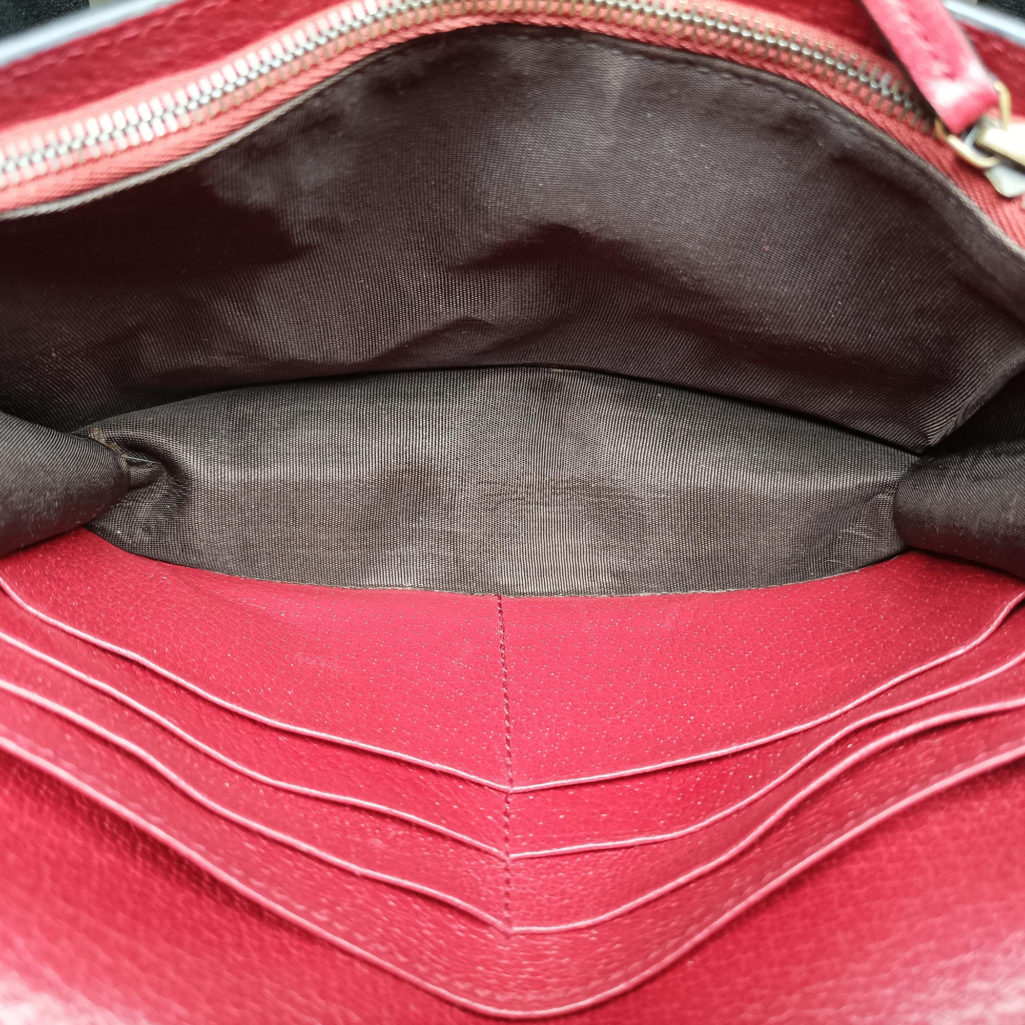 Pre-owned Gucci Queen Margaret Beige×Red×Navy PVC coated canvas×leather 476079 shoulderbag | stylenewstar