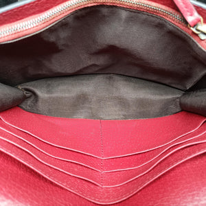 Pre-owned Gucci Queen Margaret Beige×Red×Navy PVC coated canvas×leather 476079 shoulderbag | stylenewstar