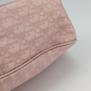 Pre-owned Christian Dior Lovely Trotter Pink Cotton Canvas × Leather  handbag | stylenewstar