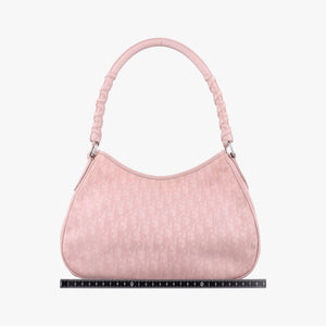 Pre-owned Christian Dior Lovely Trotter Pink Cotton Canvas × Leather  handbag | stylenewstar