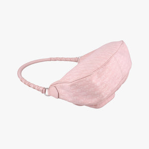 Pre-owned Christian Dior Lovely Trotter Pink Cotton Canvas × Leather  handbag | stylenewstar