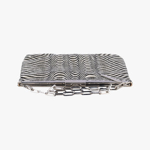 Pre-owned Gucci Vintage Glass Beaded Shimmering wavy pattern Florence Glass beads on satin 001432 handbag | stylenewstar
