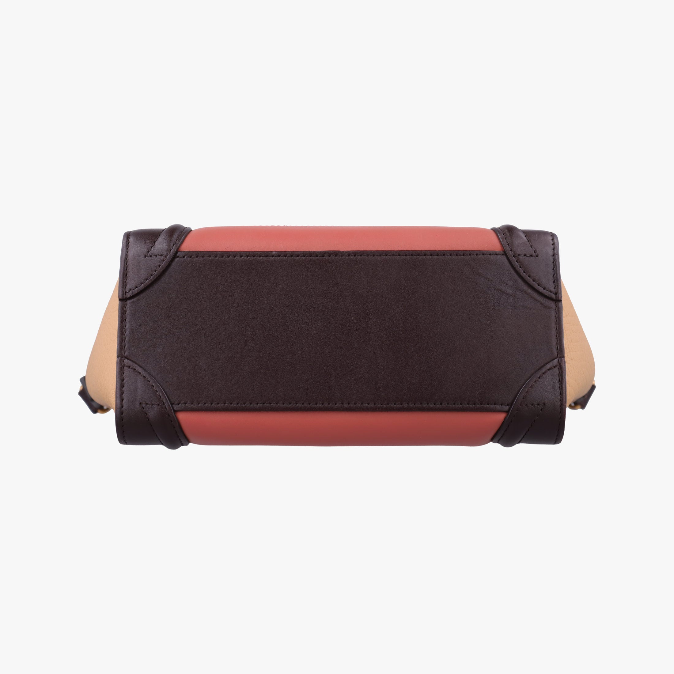 Vintage Celine luggage nano shopper Pink beige×brown×black Leather  shoulderbag | stylenewstar
