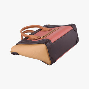 Vintage Celine luggage nano shopper Pink beige×brown×black Leather  shoulderbag | stylenewstar