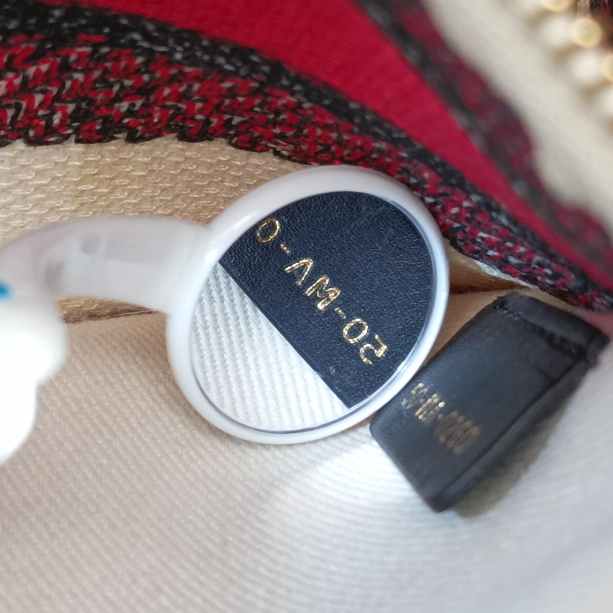 Pre-owned Christian Dior Lady D-Lite White ×Multicolor Canvas  shoulderbag | stylenewstar
