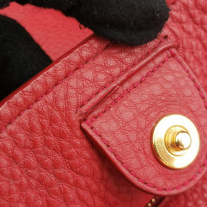 Vintage Prada Vitello Phoenix Red Leather BN1713 handbag | stylenewstar