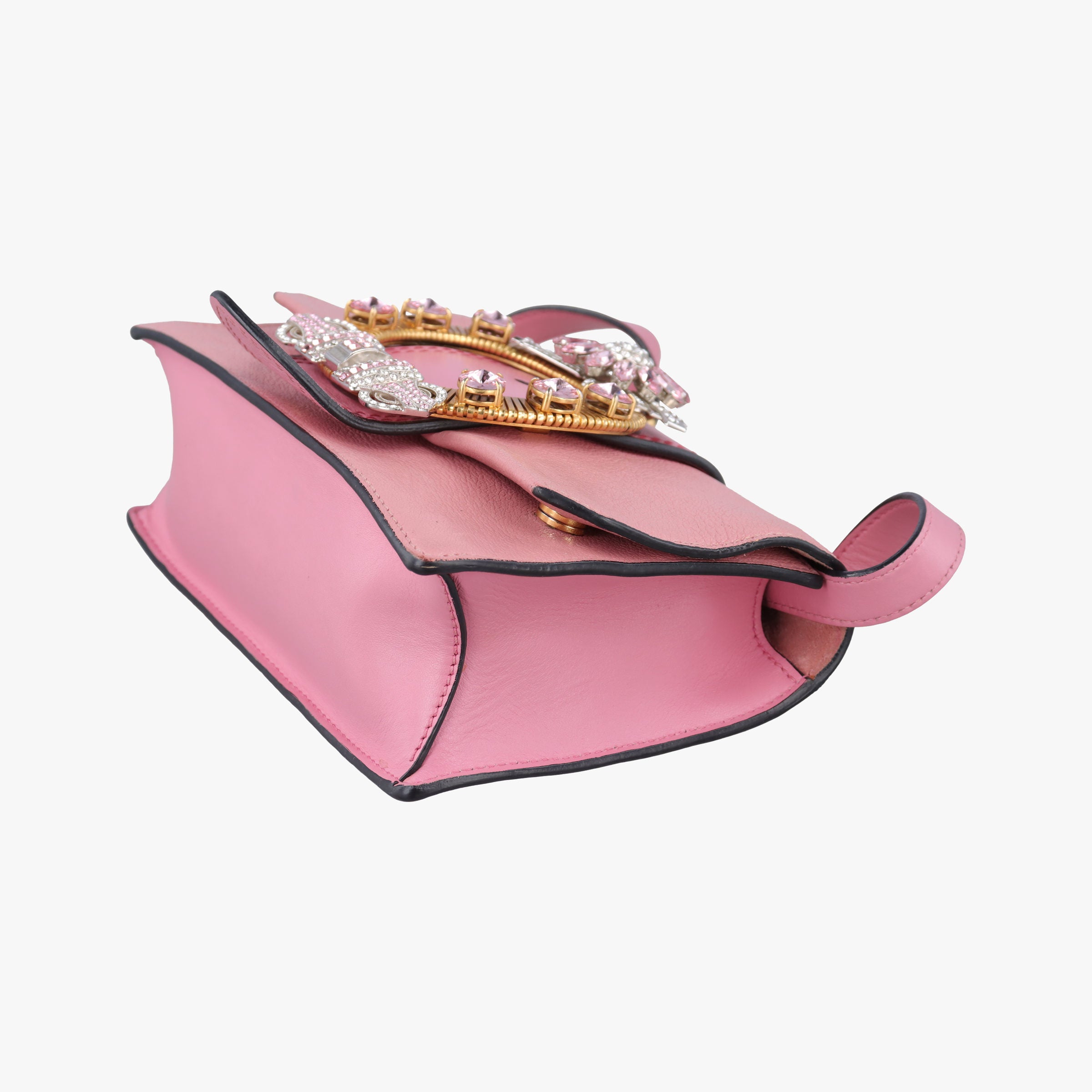 Vintage Miu Miu Miu Lady Pink×multicolor Leather  shoulderbag | stylenewstar