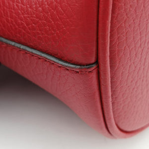 Pre-owned Gucci Interlocking G charm Dome Red Leather 449661 handbag | stylenewstar