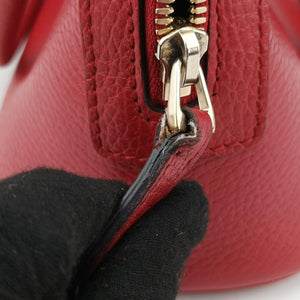 Pre-owned Gucci Interlocking G charm Dome Red Leather 449661 handbag | stylenewstar