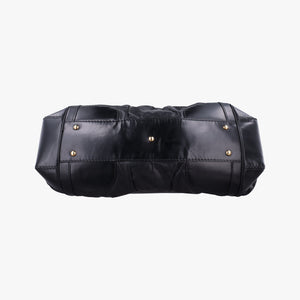 Pre-owned Gucci Dialux Queen Large Black Leather 189881 handbag | stylenewstar
